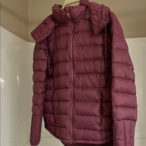 Lole Le Emmeline Raspberry Light Down Puffer Jacket Size S